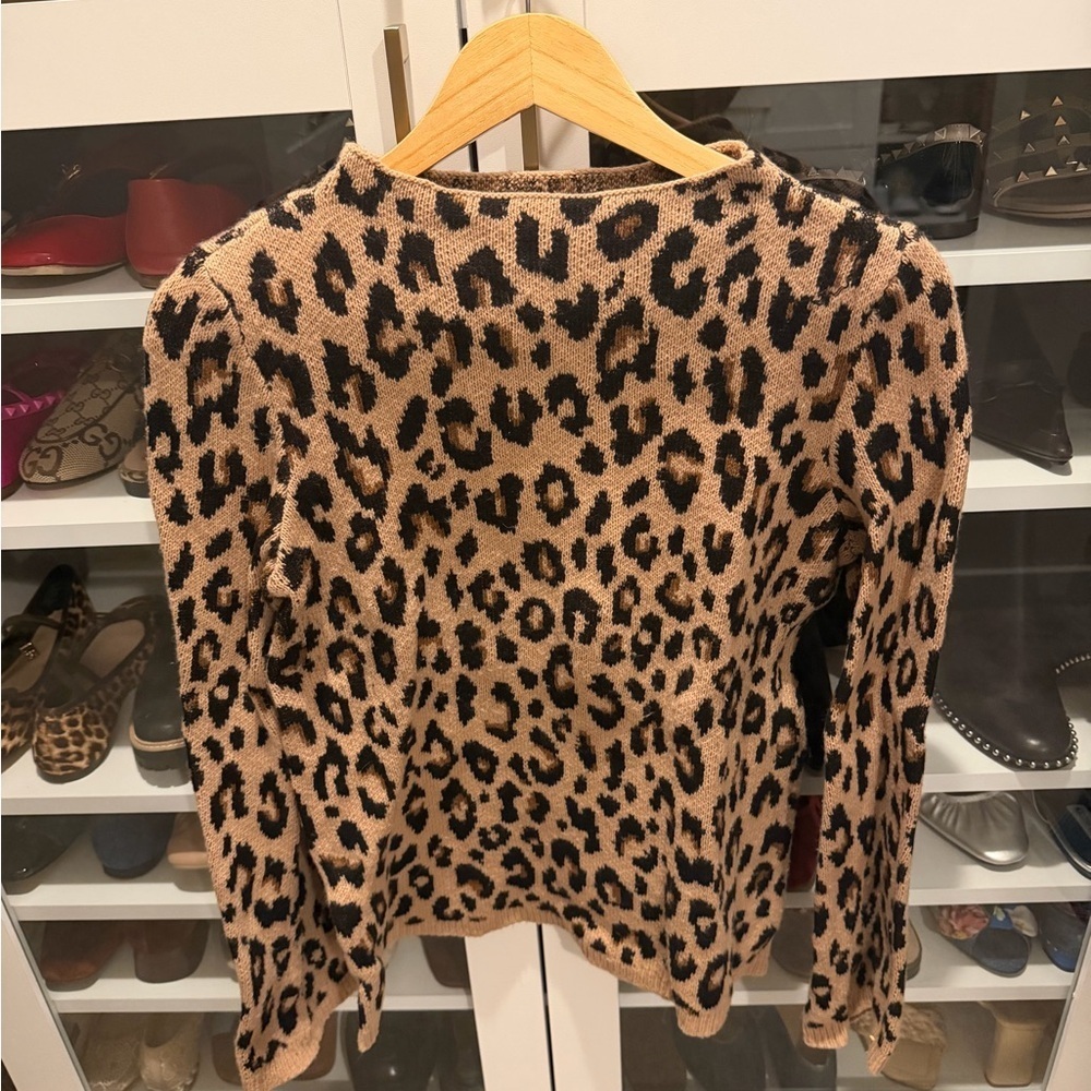 Ann Taylor Leopard Print Sweater - Picture 2 of 6